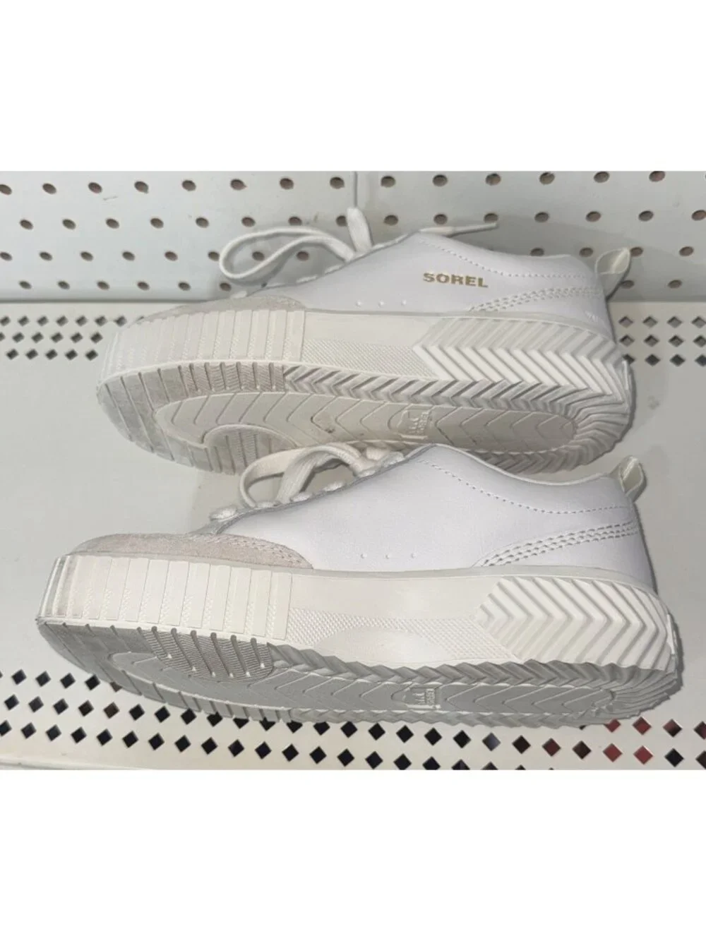 Sorel Ona Ave Low Womens Leather Waterproof Casual Shoes Sneakers Size 6.5 White